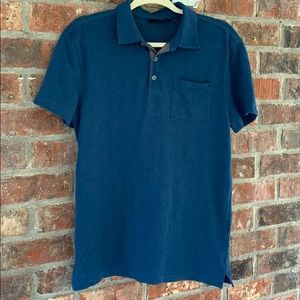 Marc Anthony Short Sleeve Blue Pocket Polo